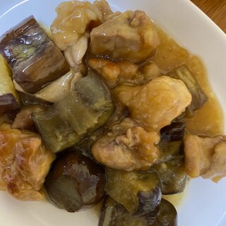 鶏肉とナスの中華焼き煮